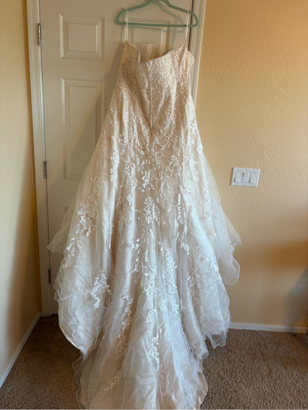 David's Bridal Ivory/Champagne Bridal Gown - Picture 4 of 11